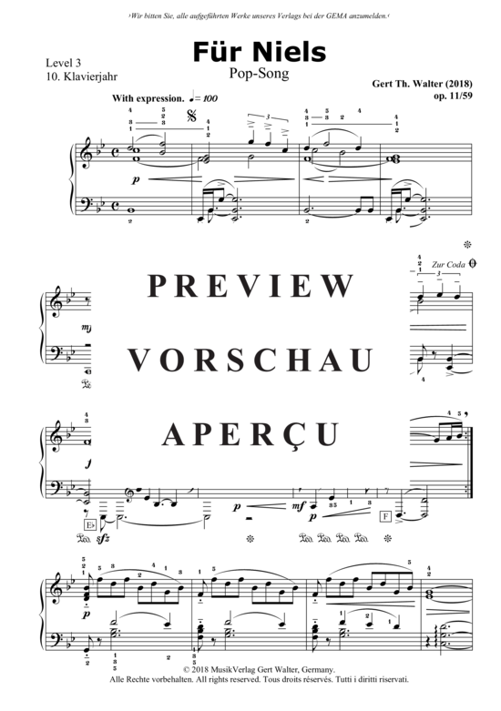 Produktgalerie: Seite 2 von 3 Für Niels , , Klavier Solo