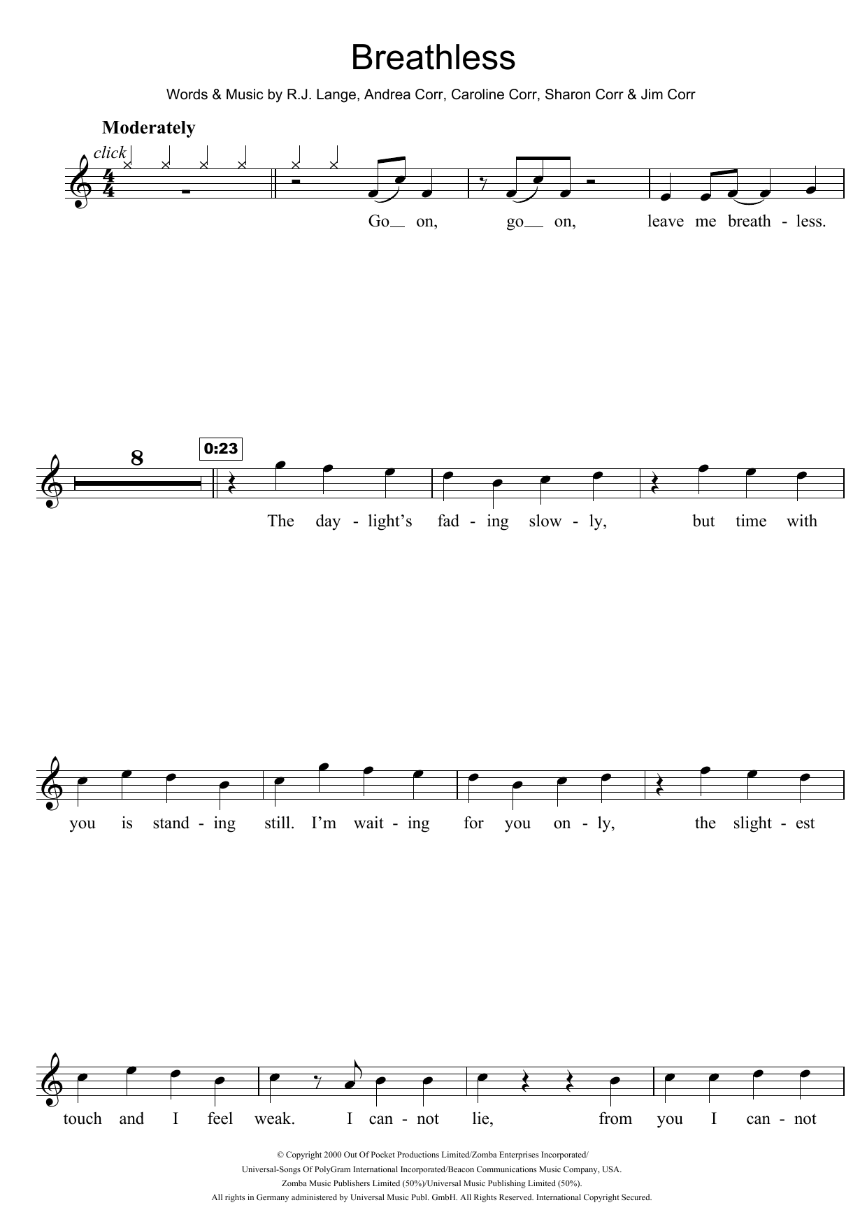 Product gallery: Page 1 of 1 Breathless, The Corrs
