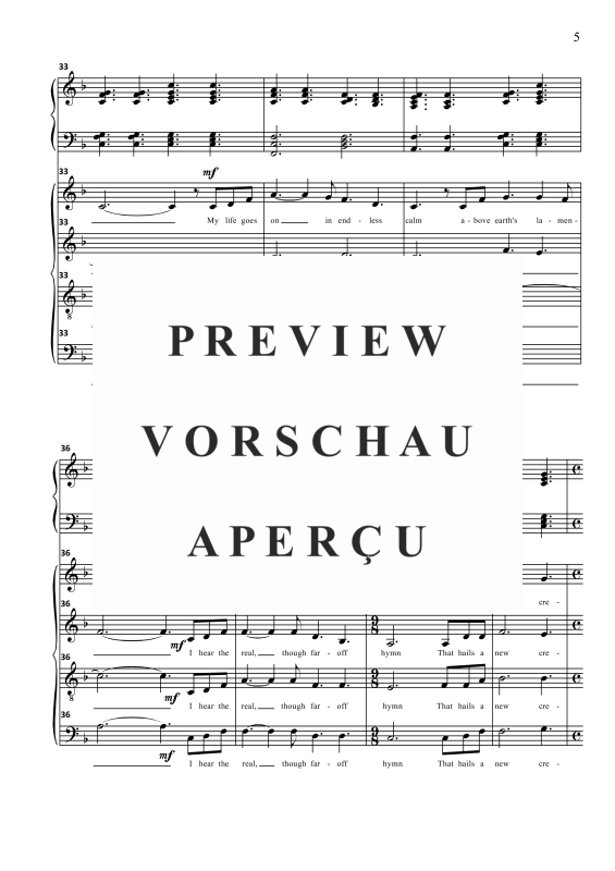 Produktgalerie: Seite 6 von 8 How can I keep from singing, , Gemischter Chor und Klavier