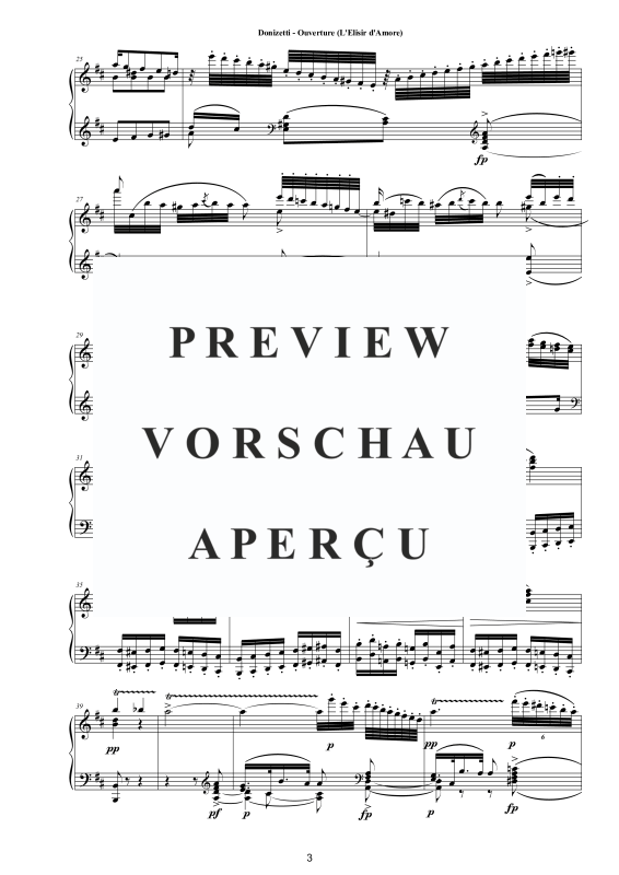 Produktgalerie: Seite 4 von 11 Ouvertüre aus der Liebestrank - Piano Version, , Klavier Solo