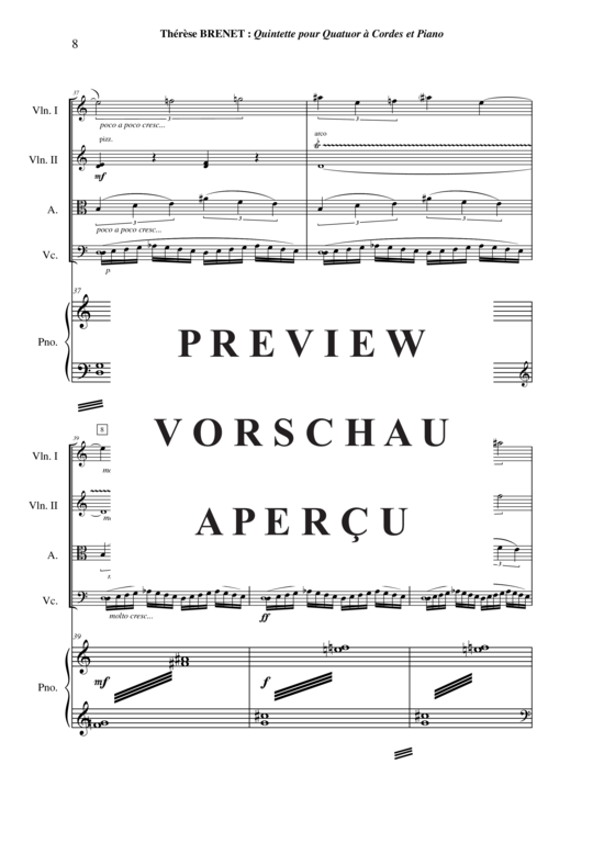 Produktgalerie: Seite 9 von 21 Quintette , , (Streicherquartett + Klavier)