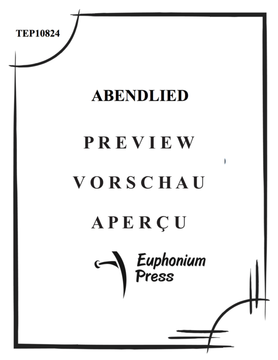 Produktgalerie: Seite 2 von 11 Abendlied , , (Tuba Ensemble EEETTT)