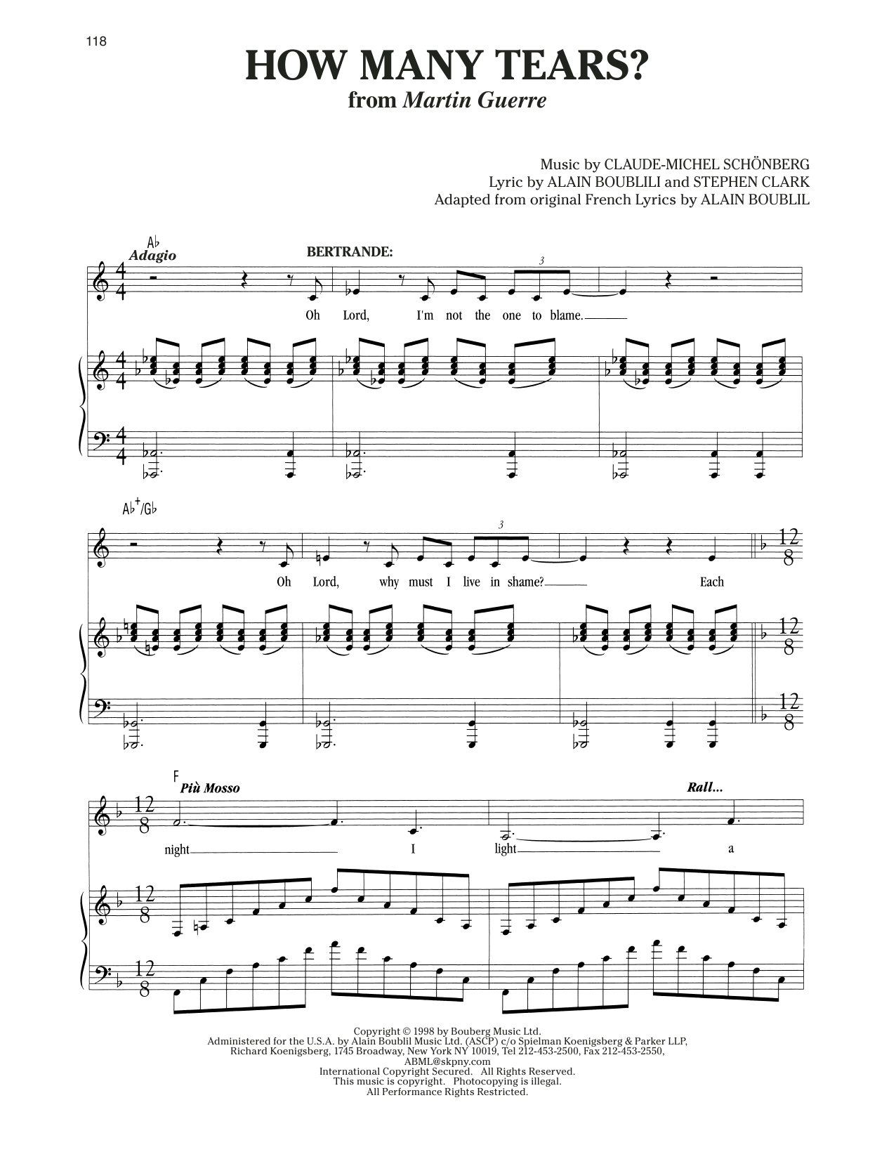 Produktgalerie: Seite 1 von 1 How Many Tears? (from Marguerite), Michel Legrand, Gesang, Klavier