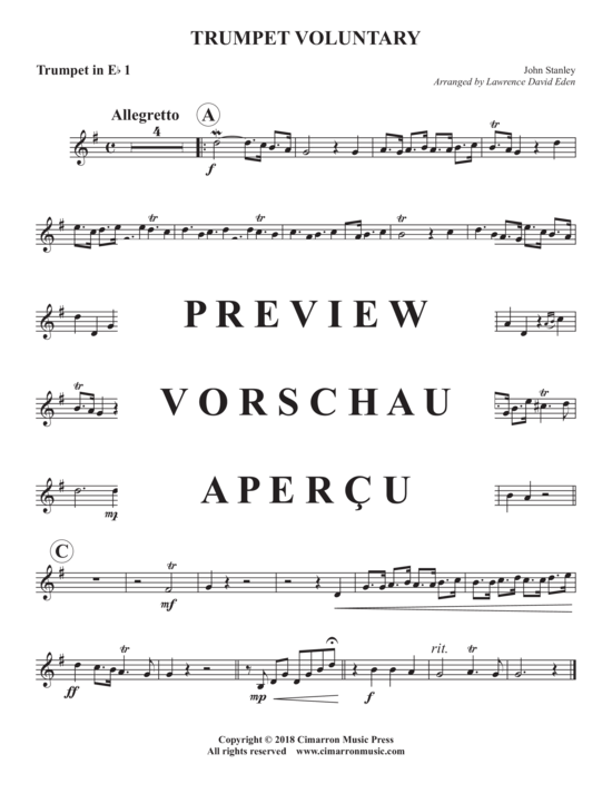 Produktgalerie: Seite 6 von 10 Trumpet Voluntary , , (Blechbläser Quintett)