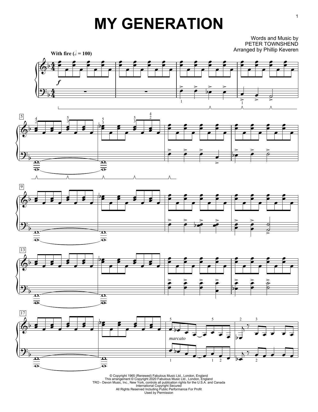 Produktbild zu: My Generation [Classical version] (arr. Phillip Keveren)