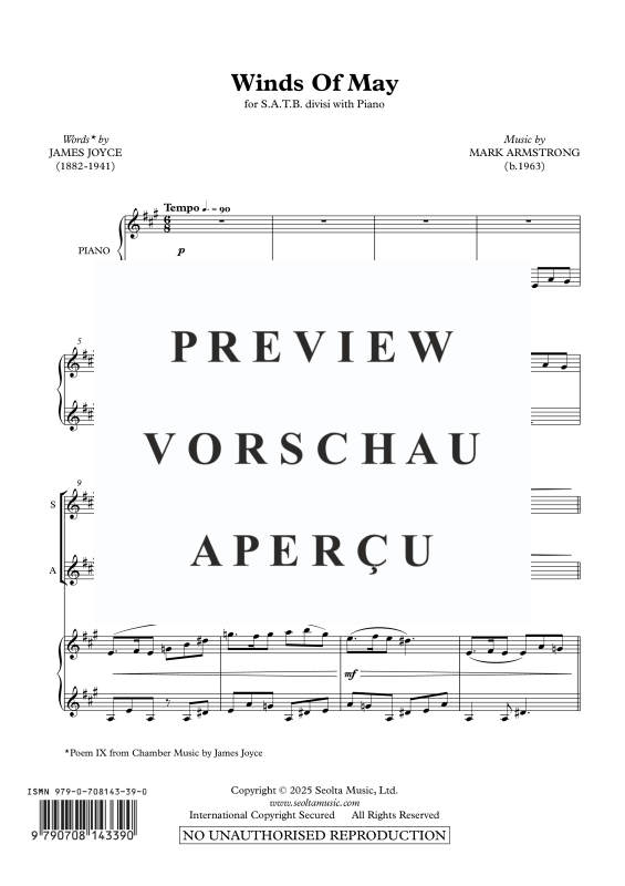 Produktgalerie: Seite 2 von 11 The Winds of May, , Gemischter Chor und Klavier
