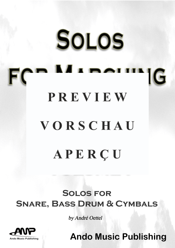 gallery: Solos for Marching Drums - Volume 1, , 50 Solo Pieces for Marching bands: Snare Drum, Bass Drum and Cymbals