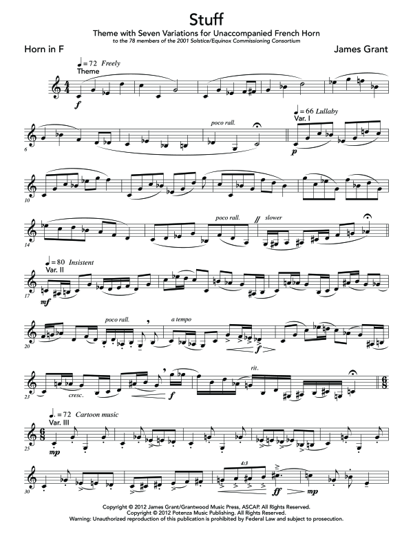 Produktgalerie: Seite 1 von 8 Stuff, , (Horn in F Solo)