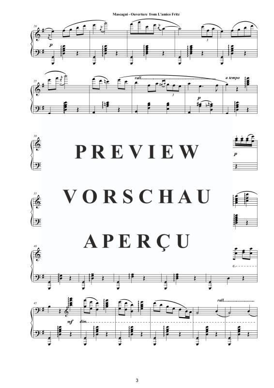 Product gallery: Page 4 of 8 Overture from L'amico Fritz, , Solo Piano
