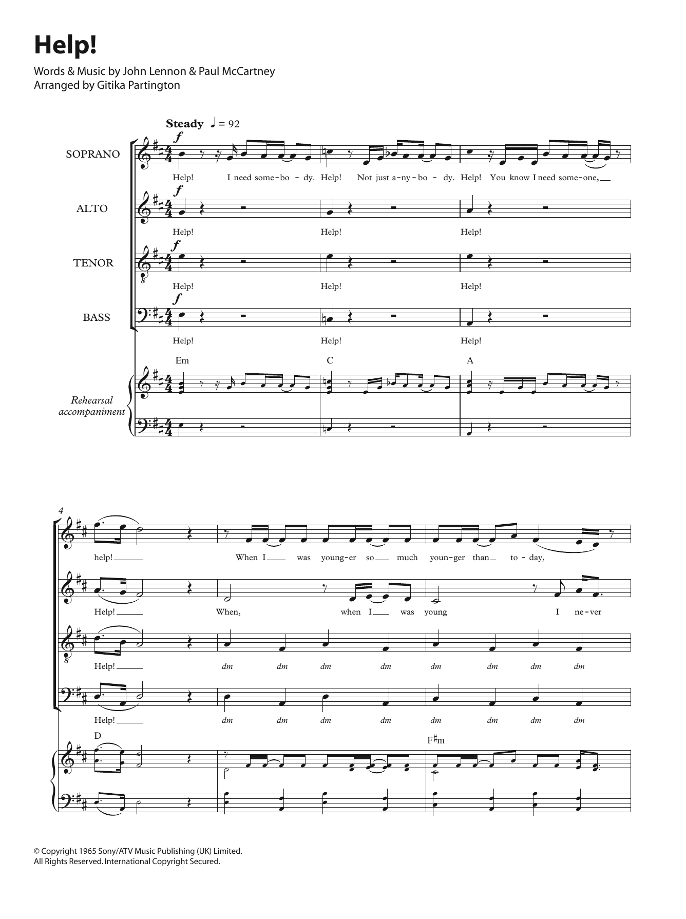 Produktbild zu: Help! (arr. Gitika Partington)