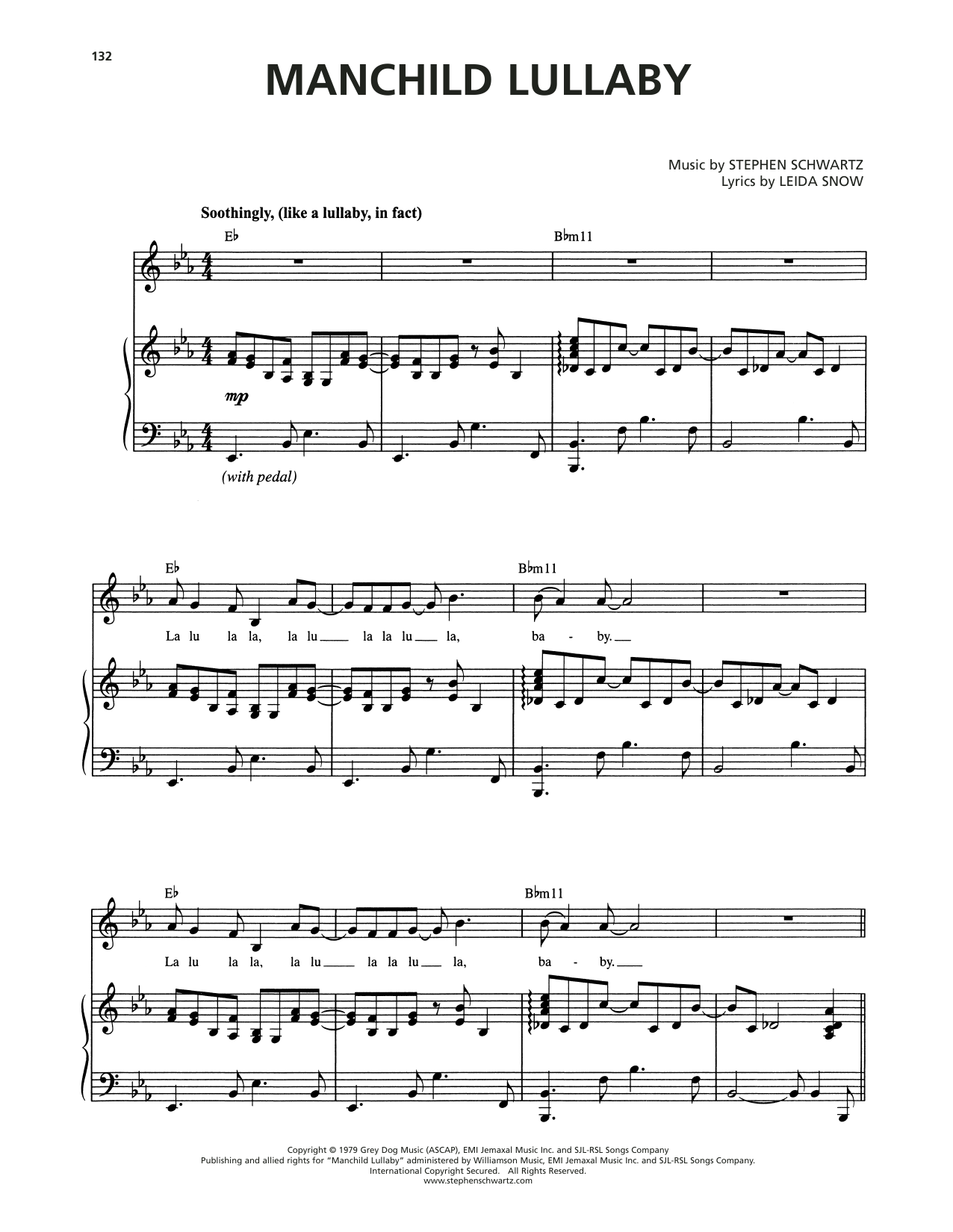 Produktgalerie: Seite 1 von 1 Manchild Lullaby (from Wicked), Stephen Schwartz, Gesang, Klavier