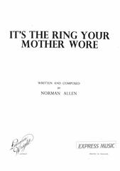 cover: It's The Ring Your Mother Wore, Norman Allen