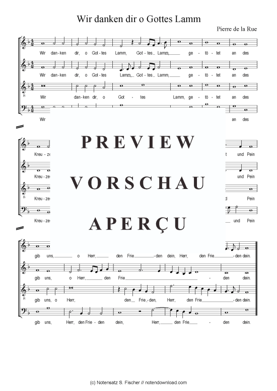 Produktbild zu: Wir danken dir o Gottes Lamm Pierre de la Rue