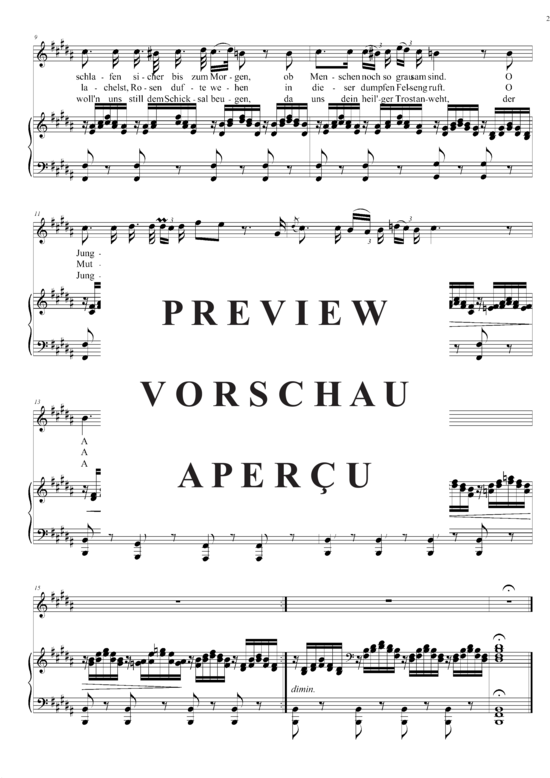 gallery: Ave Maria (Ellens Gesang III) , ,  D 839 in H-Dur (Gesang hoch + Klavier)