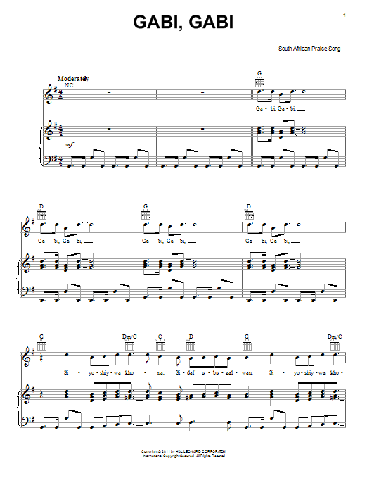 Product gallery: Page 1 of 1 Gabi, Gabi, South African Praise Song