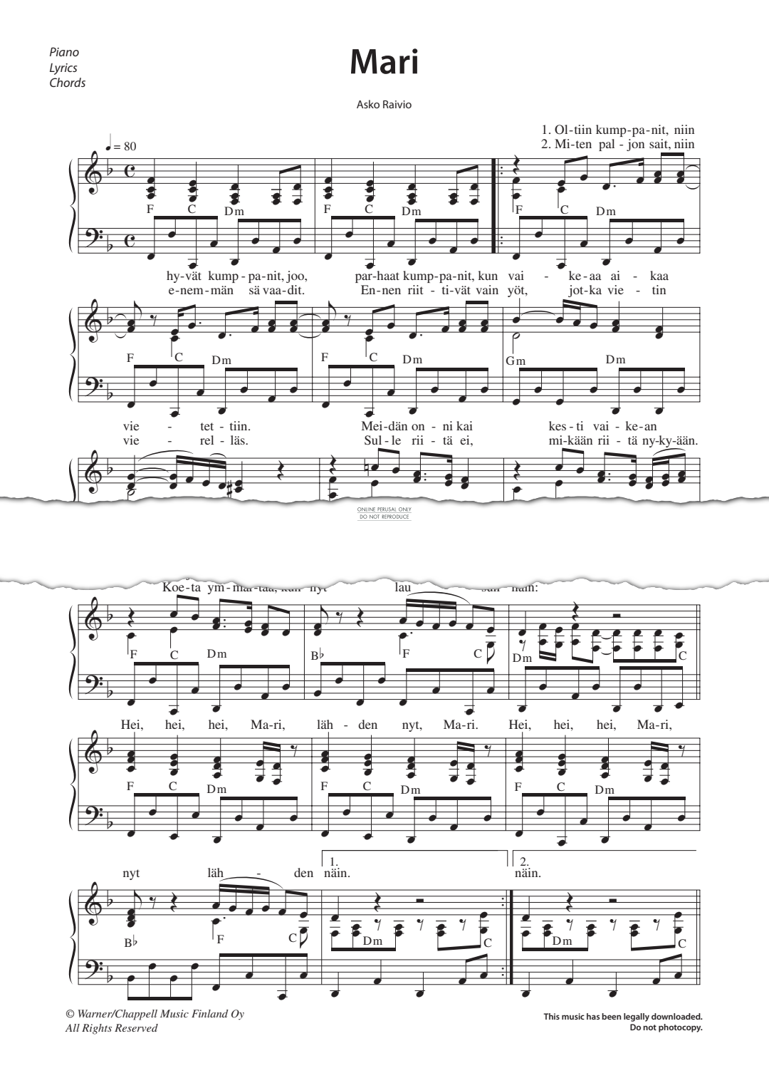 Produktgalerie: Seite 1 von 1 Mari, , Gesang, Gitarre, Klavier