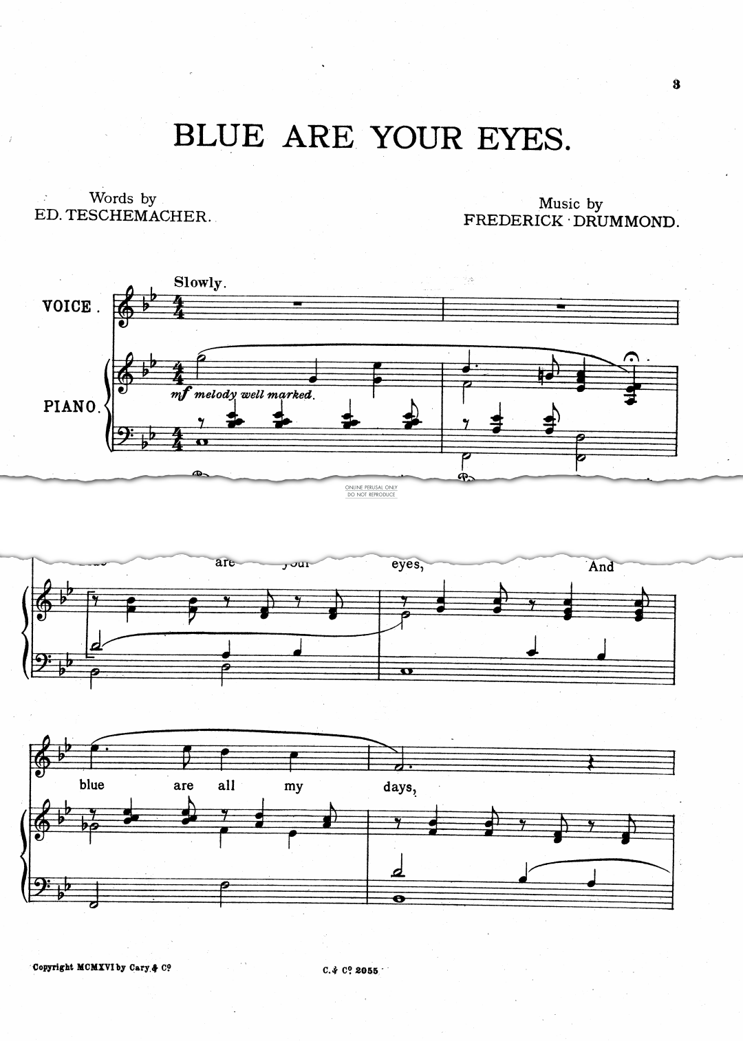 Produktgalerie: Seite 1 von 1 Blue Are Your Eyes, Frederick Drummond, Gesang, Klavier, Violoncello