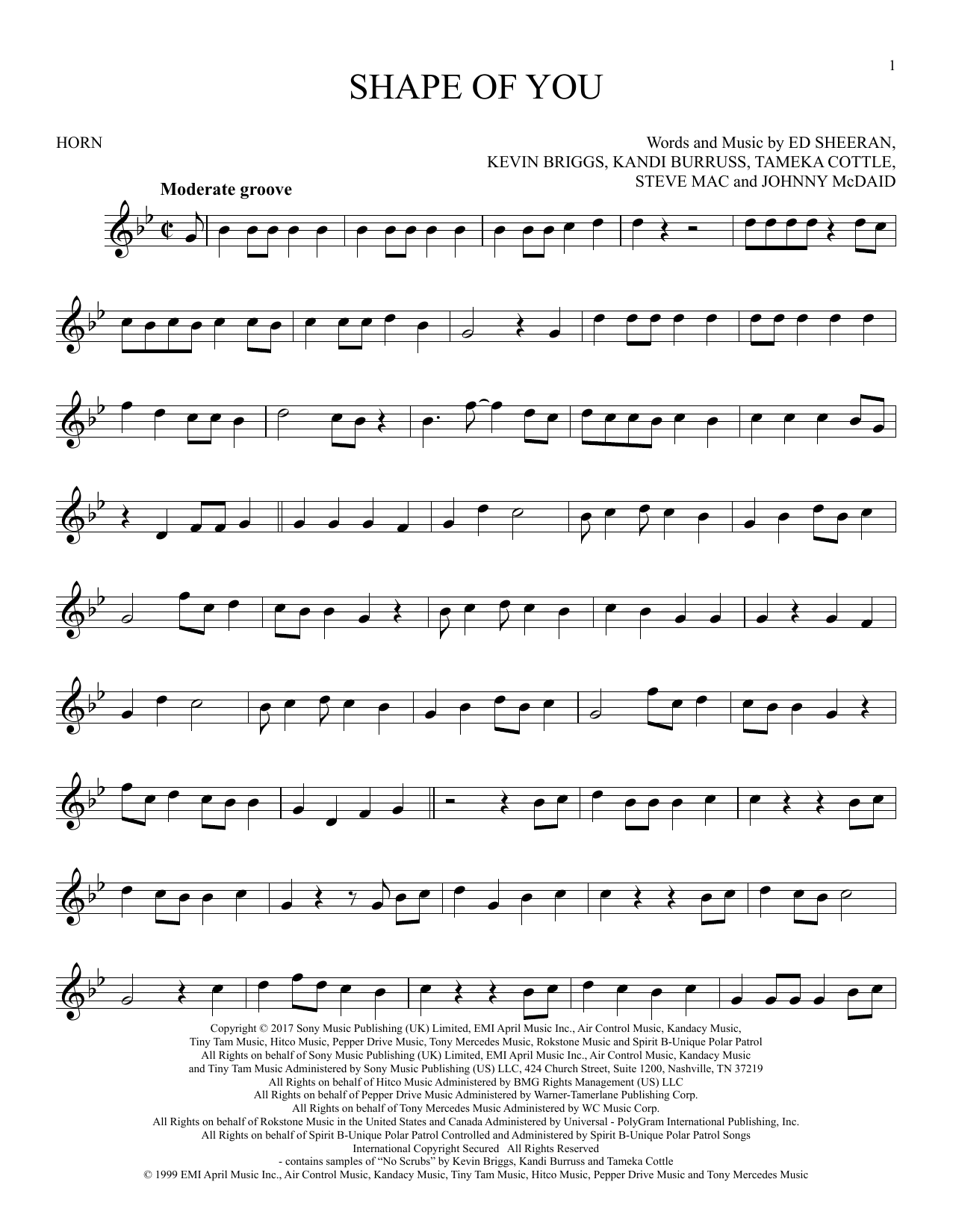 Produktgalerie: Seite 1 von 1 Shape Of You, Ed Sheeran, Horn