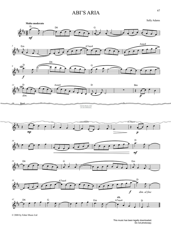 Product gallery: Page 1 of 1 Abi's Aria, Sally Adams