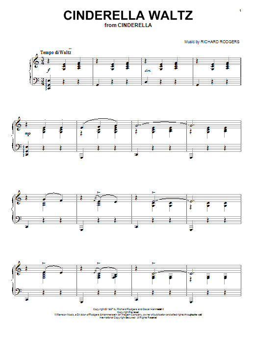 Product gallery: Page 1 of 1 Cinderella Waltz (from Cinderella), Rodgers and Hammerstein