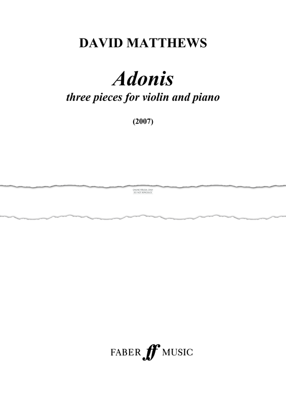 Produktgalerie: Seite 1 von 1 Adonis, David Matthews, Klavier