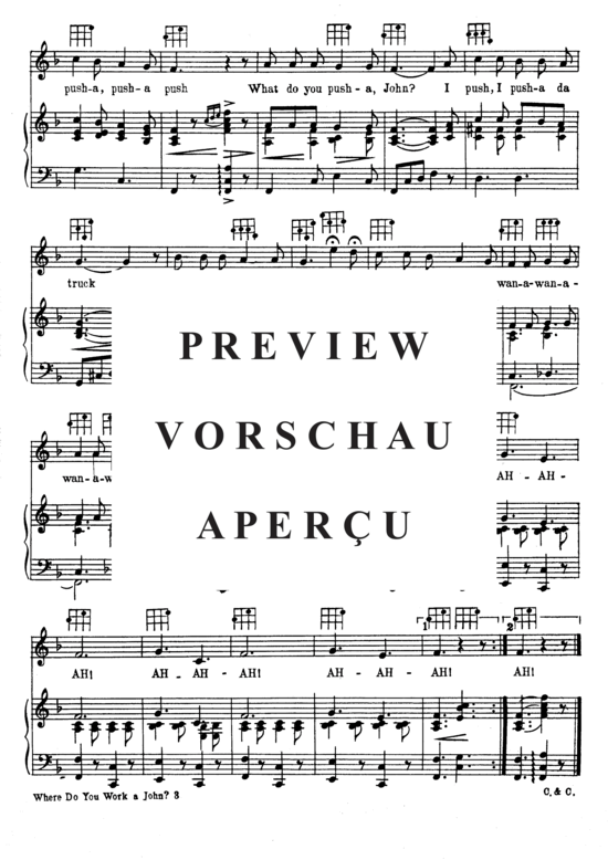 Produktgalerie: Seite 6 von 8 Where Do You Work-a John? , Popular Standard, Klavier und Gesang