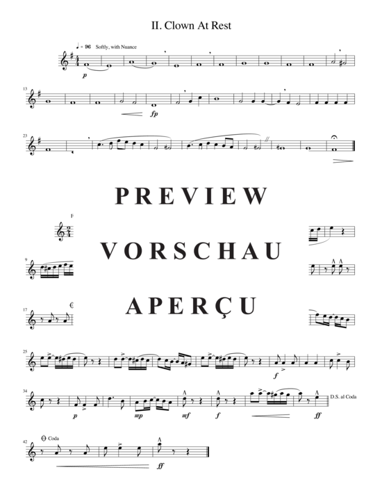 Produktgalerie: Seite 13 von 15 A Suite for Clowns, , (2xTrompete in B/C, Horn in F, Posaune)