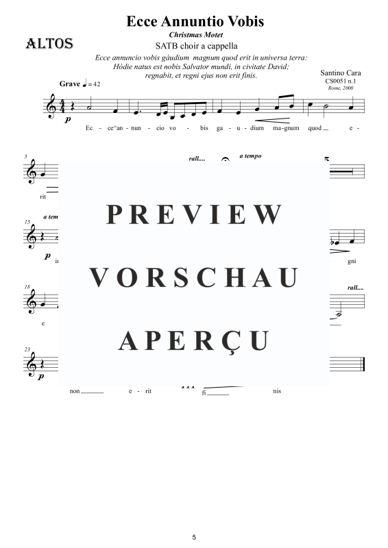 Product gallery: Page 6 of 8 Ecce Annuncio Vobis - Weihnachtsmotette, , Mixed Choir A Cappella