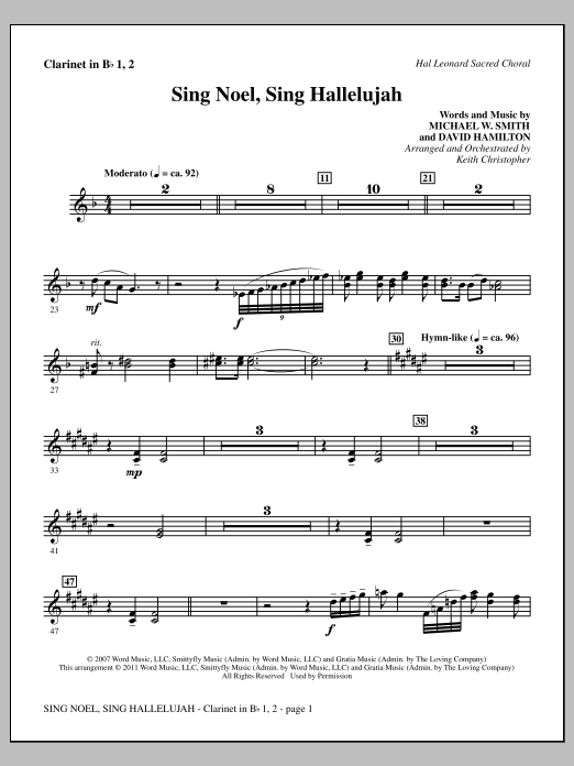Product picture to: Sing Noel, Sing Hallelujah - Bb Clarinet 1 & 2