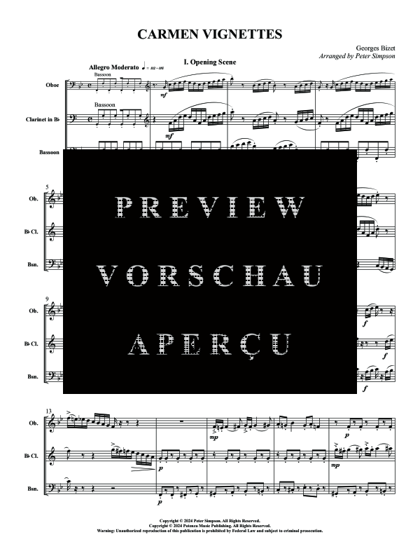 Product gallery: Page 4 of 11 Carmen Vignettes, , (Woodwind Trio)