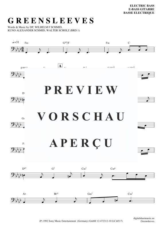 Produktgalerie: Seite 2 von 3 Greensleeves, Simoni, Edward, E-Bass