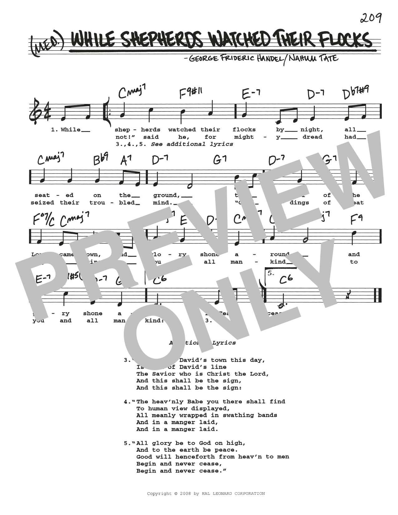Product gallery: Page 1 of 1 While Shepherds Watched Their Flocks, George Frideric Handel