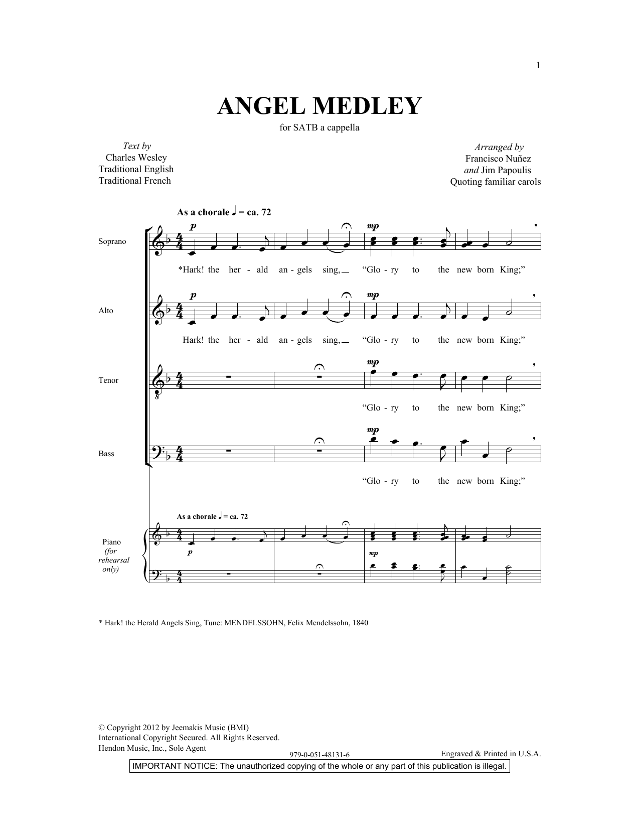 Produktbild zu: Angel Medley (from Coolside of Yuletide)