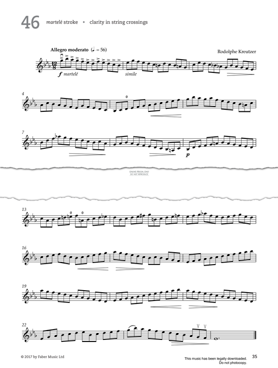 Produktgalerie: Seite 1 von 1 Study No.46 Allegro Moderato (from '80 Graded Studies For Violin Book One'), Rodolphe Kreutzer, Violine