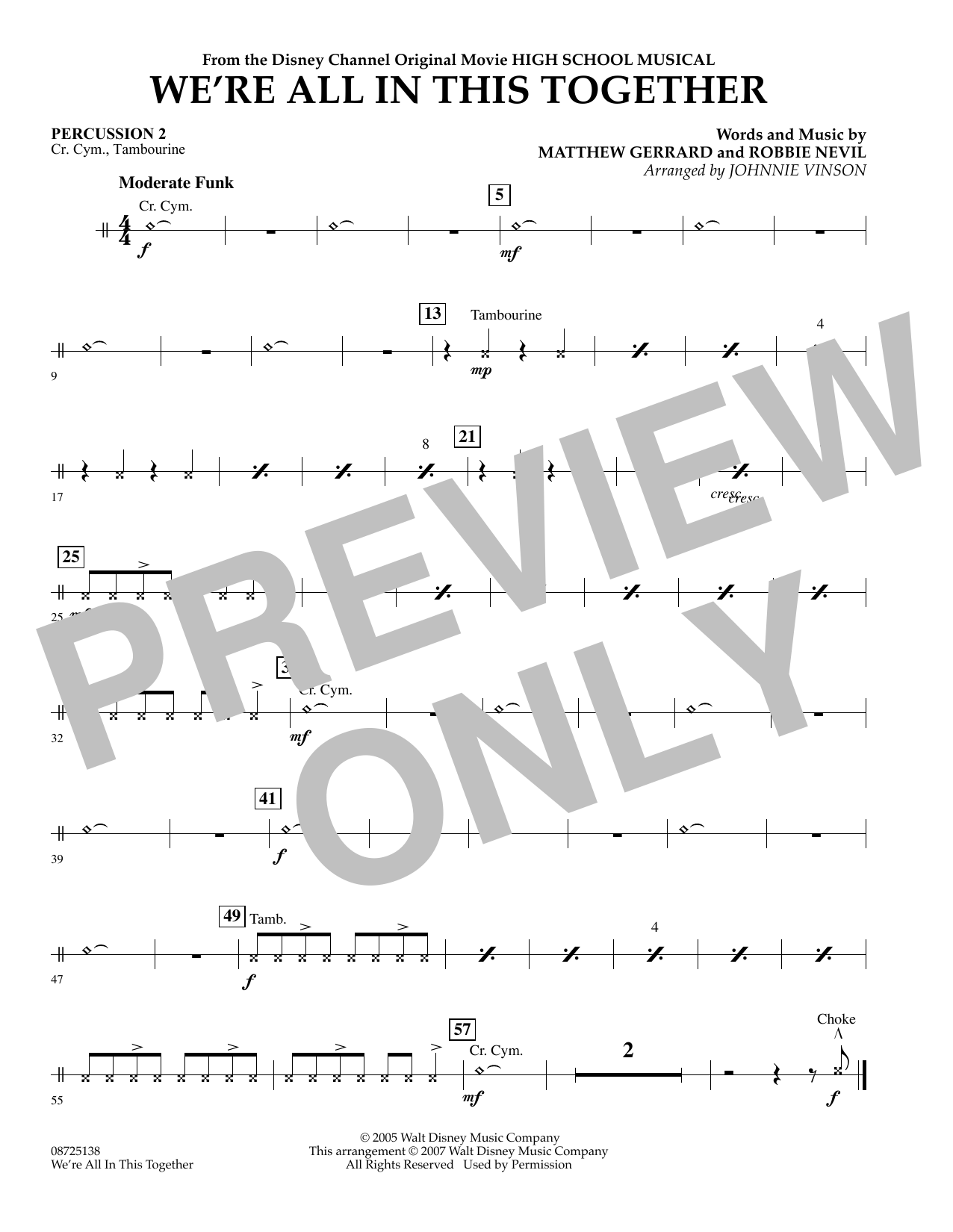 Produktgalerie: Seite 1 von 1 We're All In This Together (from High School Musical) - Percussion 2, High School Musical Cast, Ensemble
