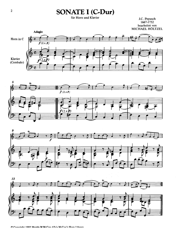 Produktgalerie: Seite 1 von 11 Sonate in C-Dur, , Horn in F und Klavier