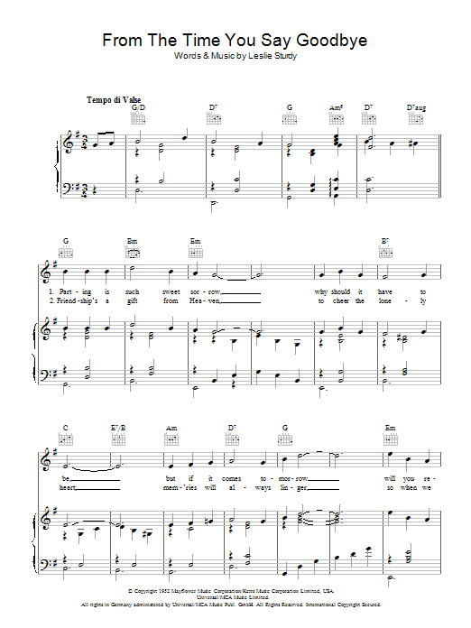 Produktbild zu: From The Time You Say Goodbye