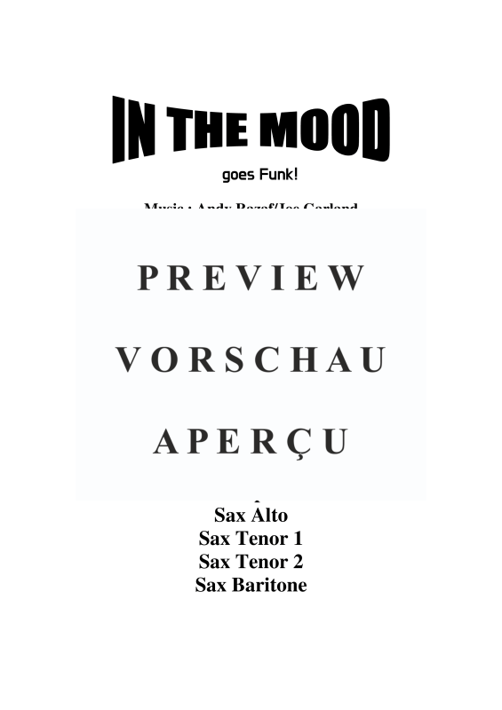 gallery: In The Mood, , Saxophonquintett