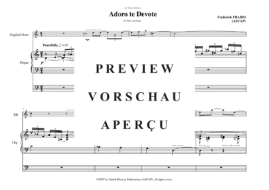 gallery: Adoro Te Devote , , (Englischhorn + Orgel)