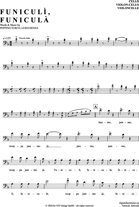 Produktbild zu: Funiculi Funicula Traditional