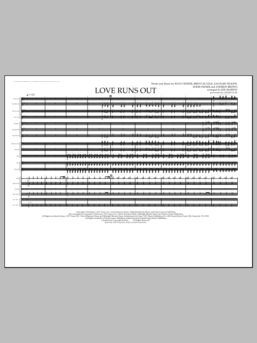 Product picture to: Love Runs Out - Full Score