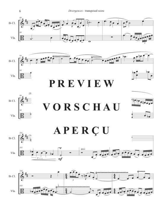 Product gallery: Page 10 of 21 Divergences , , (clarinet and viola)