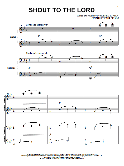 Produktgalerie: Seite 1 von 1 Shout To The Lord (arr. Phillip Keveren), Hillsong, Klavier