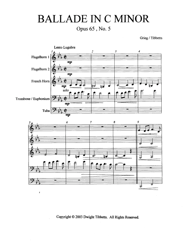 Produktbild zu: Ballade in C-MollEdvard Grieg
