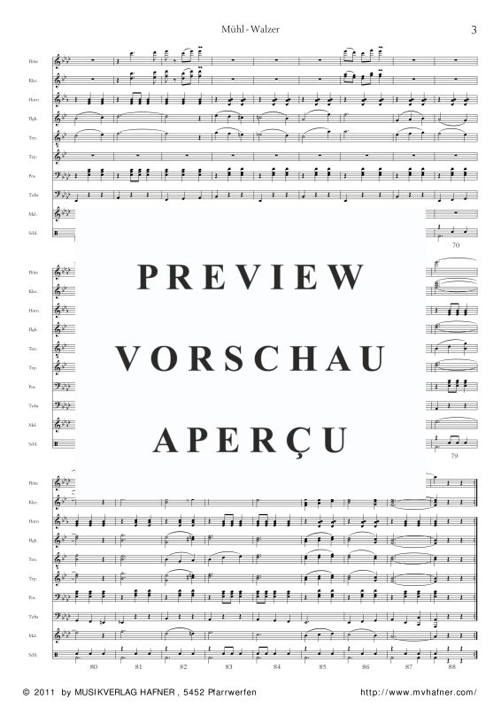 Product gallery: Page 8 of 11 Mühl-Walzer, , (large wind orchestra)