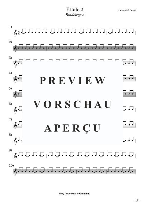 Produktgalerie: Seite 5 von 11 Etüden für Snare Drum im 4/4-Takt - Band 2, , Snare Drum Solo