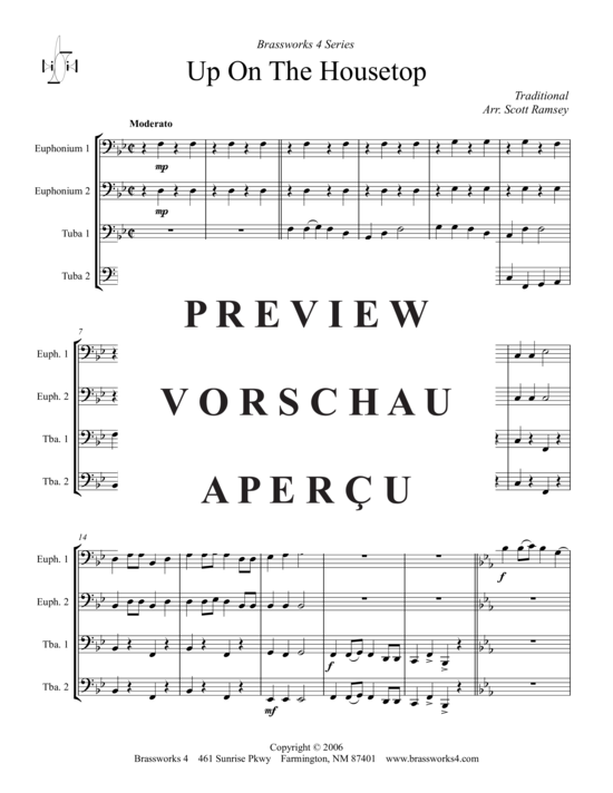 Product gallery: Page 2 of 9 Up on the Housetop , , (Tuba Quartet: 2x Baritone, 2xTuba)