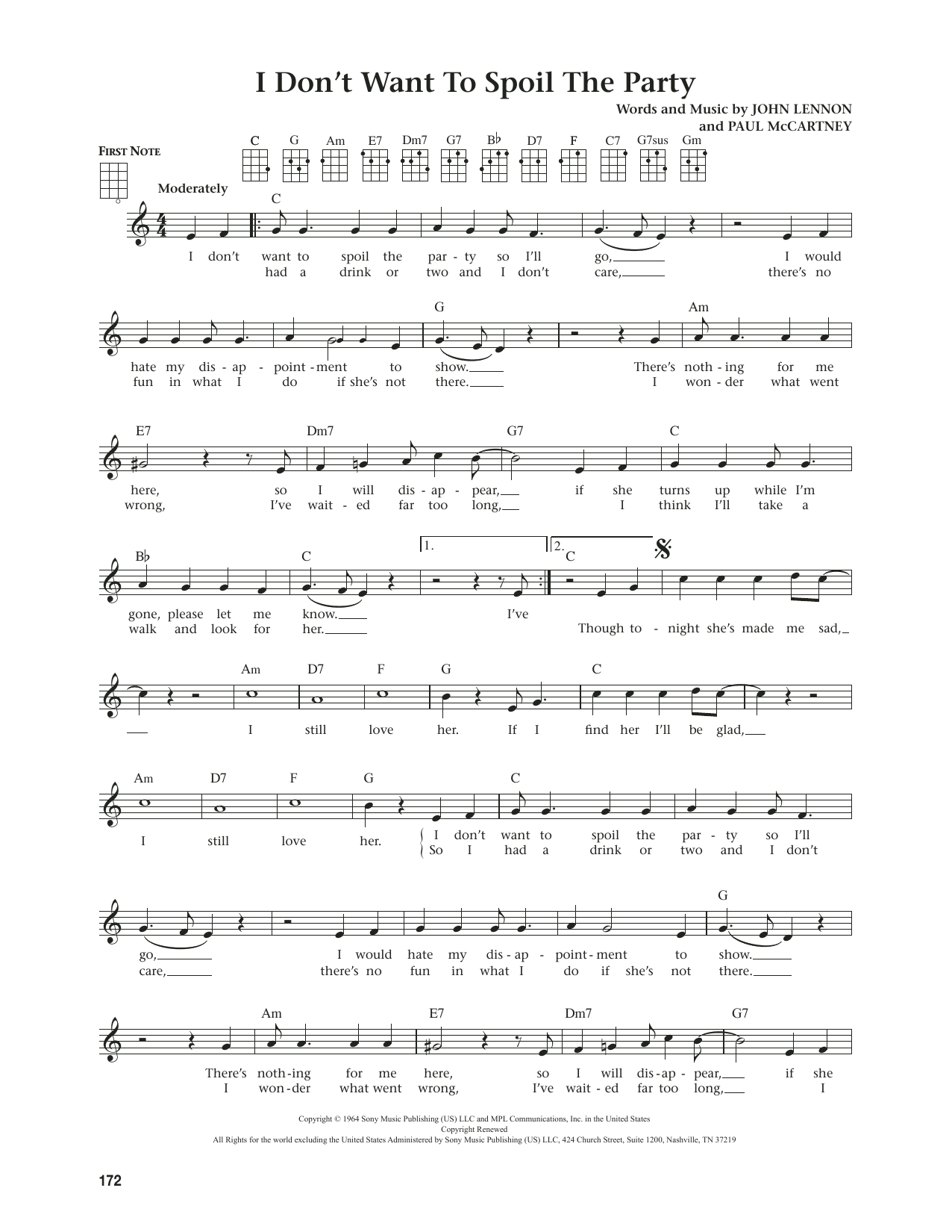 Produktgalerie: Seite 1 von 1 I Don't Want To Spoil The Party (from The Daily Ukulele) (arr. Jim Beloff), The Beatles, Ukulele