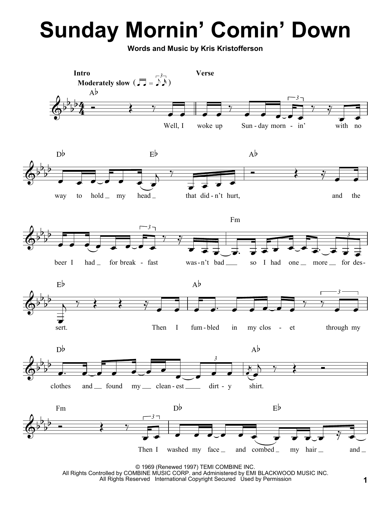Produktbild zu: Sunday Mornin' Comin' Down