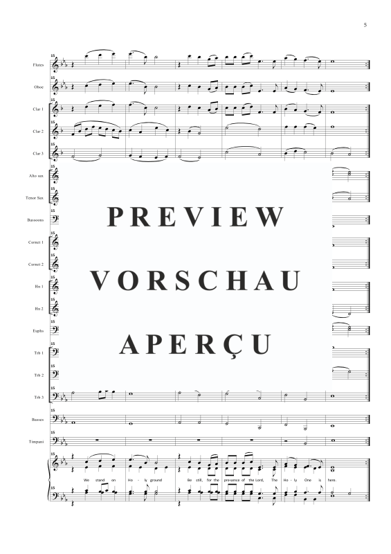 Produktgalerie: Seite 8 von 11 Be still for the presence of the Lord, , Gemischter Chor und Concert Band